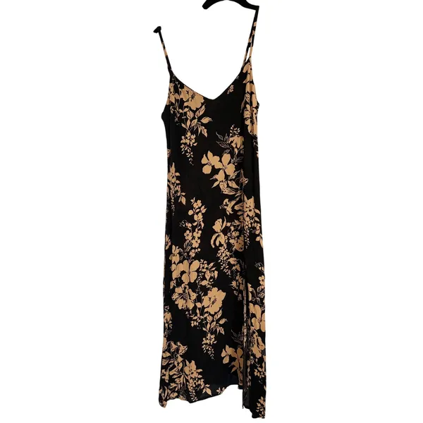 REFORMATION Black Floral Midi Crimini‎ Dress Size 0 - Image 2