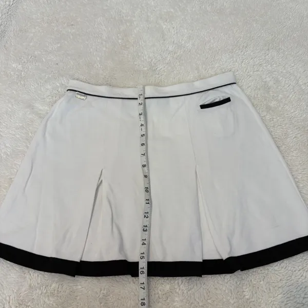 Ralph Lauren VTG 90’s Pleated Cotton Tennis White Skirt Preppy Old Money Country Club M - Image 4