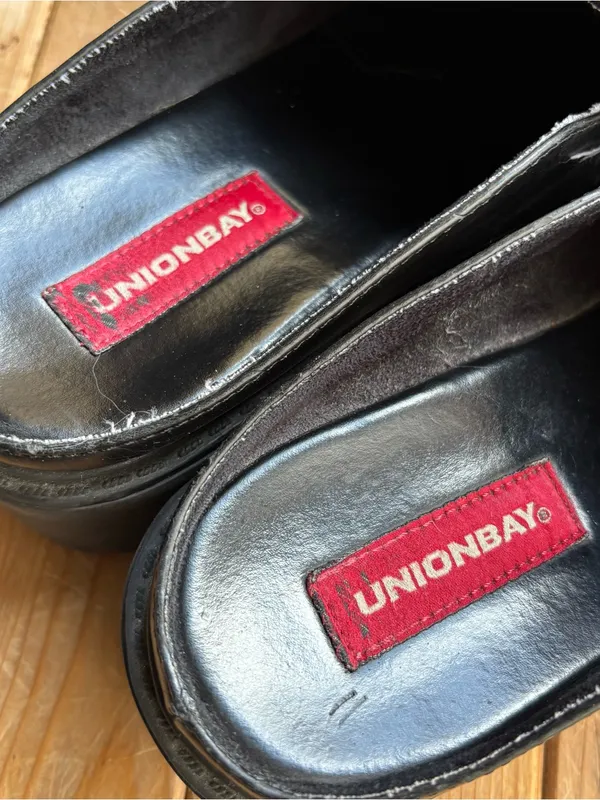 UNIONBAY Black Slip-On Loafer Mules - Image 3