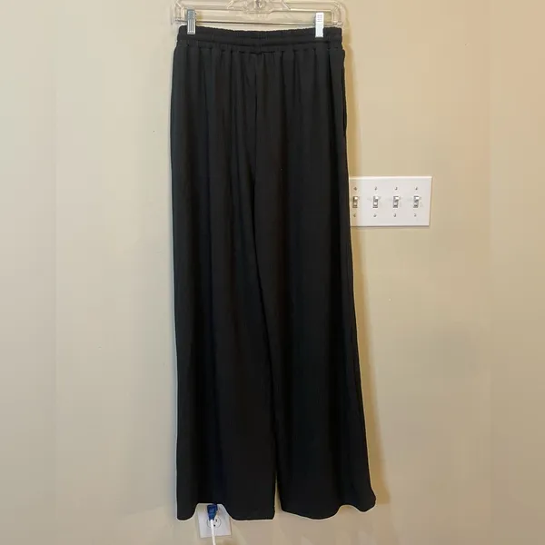 Cider 2 Piece Loungewear Wide Leg Ribbed Pants Short Sleeve‎ Bodysuit - Image 5