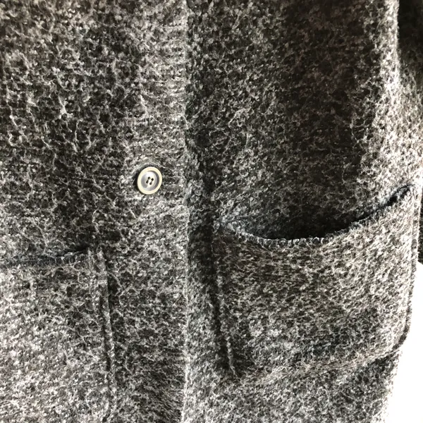 Charcoal Grey Textured Oversized Coat Gray - Image 6