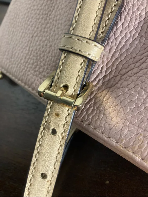 Michael Kors pebbled leather Women's Blush Pink Tote Bag with Tan Straps - Image 12