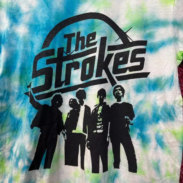 The Strokes Tour Rock Tie Dye Tshirt size Medium - Image 2