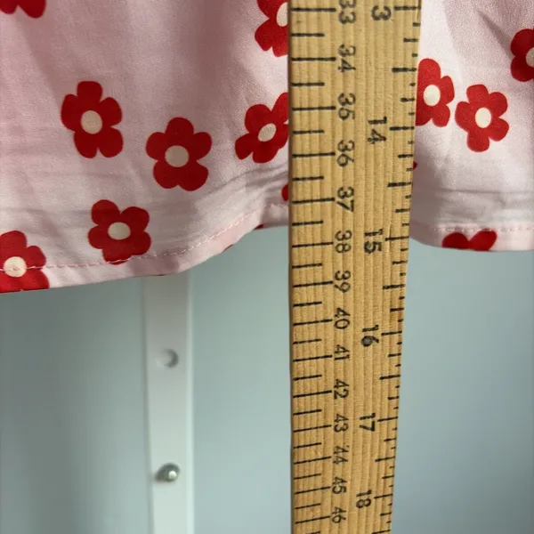PRINCESS POLLY pink red floral short mini skirt Sm - Image 7