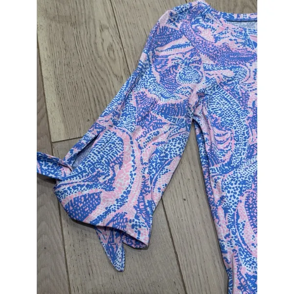Lilly Pulitzer Size XS Preston A-Line Dress‎ Gator Geometric 100% Pima Cotton - Image 5