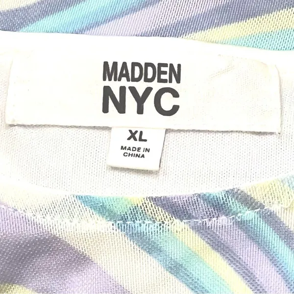 Madden NYC Pastel Corset Ruched Top in Nantucket Breeze Size XL - Image 6