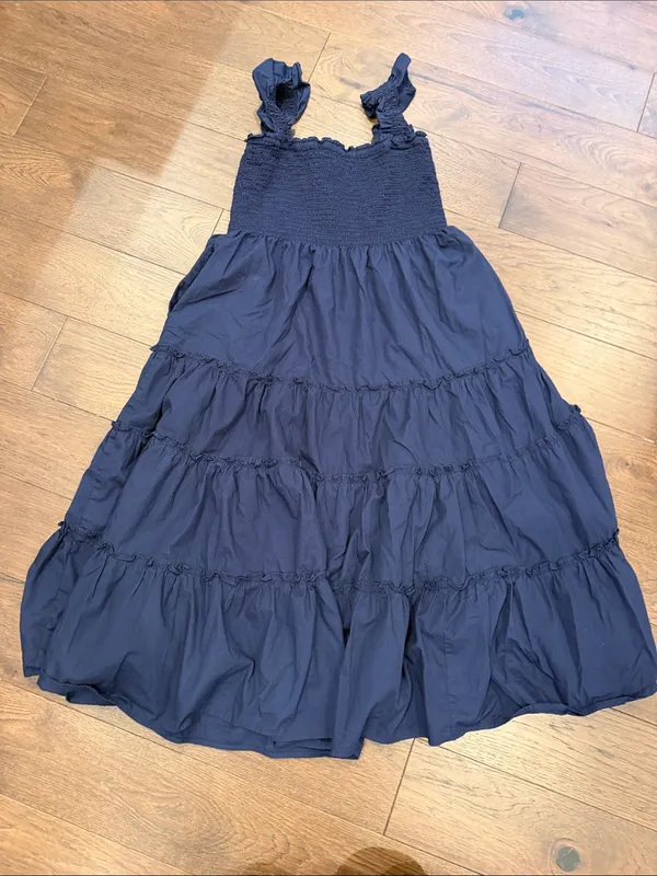 Kourt Women’s Navy Smocked Tiered Sundress Size Large - C60-038 - Image 8