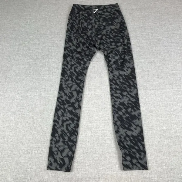 Gymshark Leggings Womens Small Black Camo Ankle Skinny Yoga Running Gym Pants - Image 8
