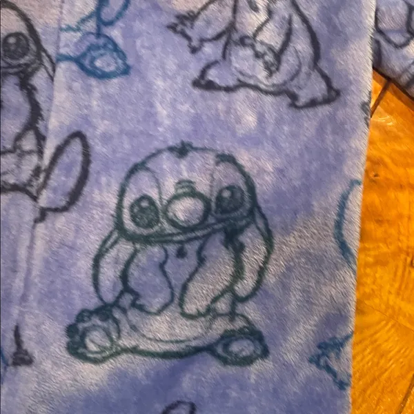 Disney Stitch Blue Hooded Onesie sleepwear size M 8-10 - Image 4