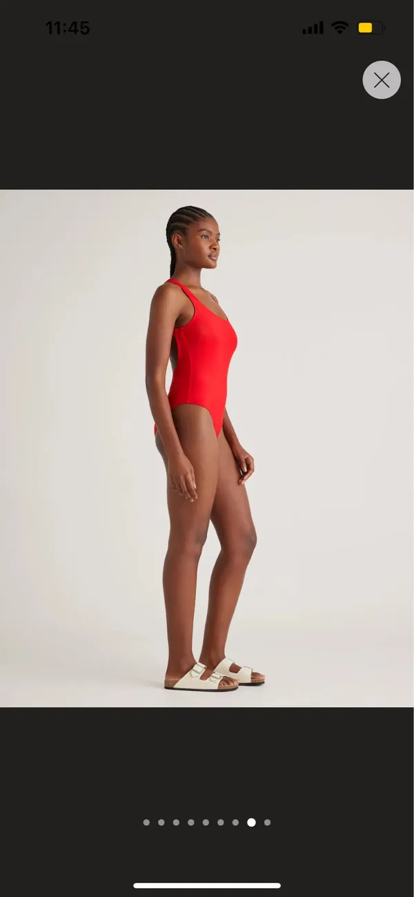 New Quince Italian Cross-Back One-PieceSwimsuit Size Medium MSRP $49 - Image 6