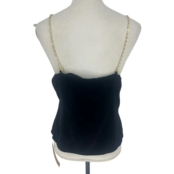 Reformation‎ Rori Velvet Cowl Neck Cami Top Black Size Small NWT - Image 9