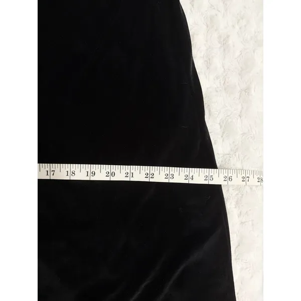 Victoria's Secret Black Velvet V-neck Sexy Lingerie Loungewear Mini Slip L - Image 7