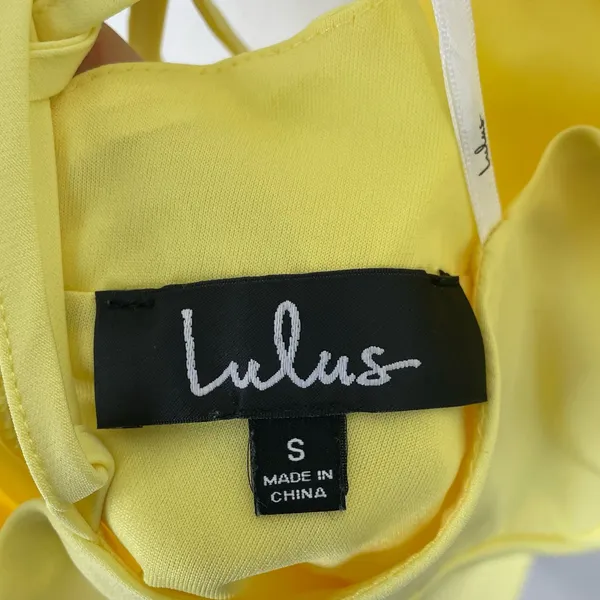 Lulus Play On Curves Light Yellow Backless High Neck Dress - Image 4