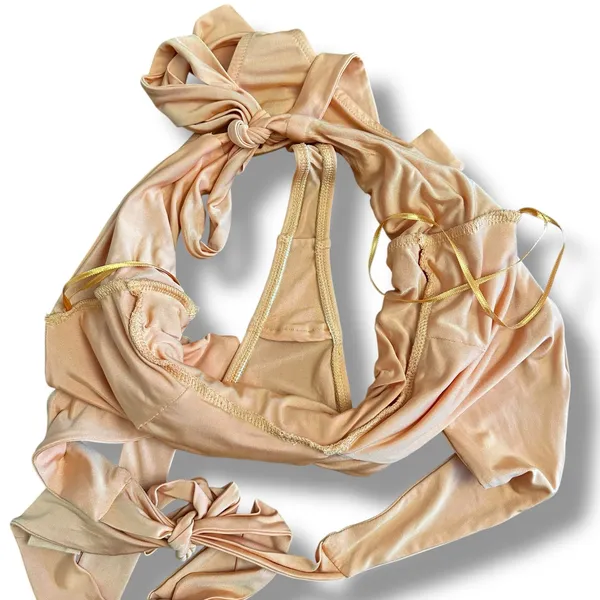 Out From Under Halter Bodysuit Peach Apricot Women’s Size M Urban Outfitters‎ - Image 7