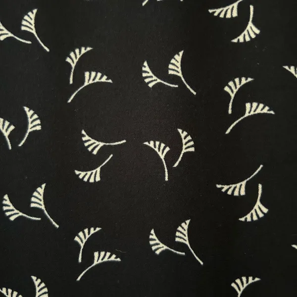 Loft Leaf Print Blouse Navy White Size S - Image 5