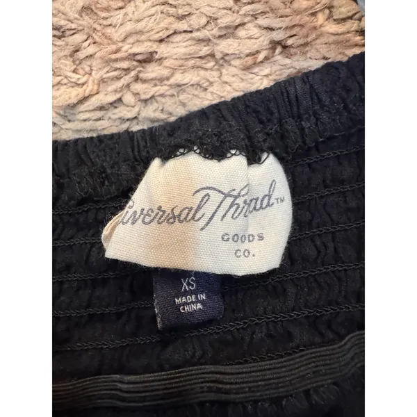 Universal Thread Black Embroidered Boho‎ Babydoll Tank Top XS - Image 3