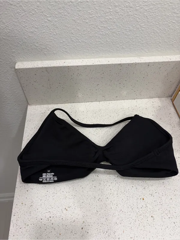 Women’s Black Sports Bra Size Medium EUC - Image 2
