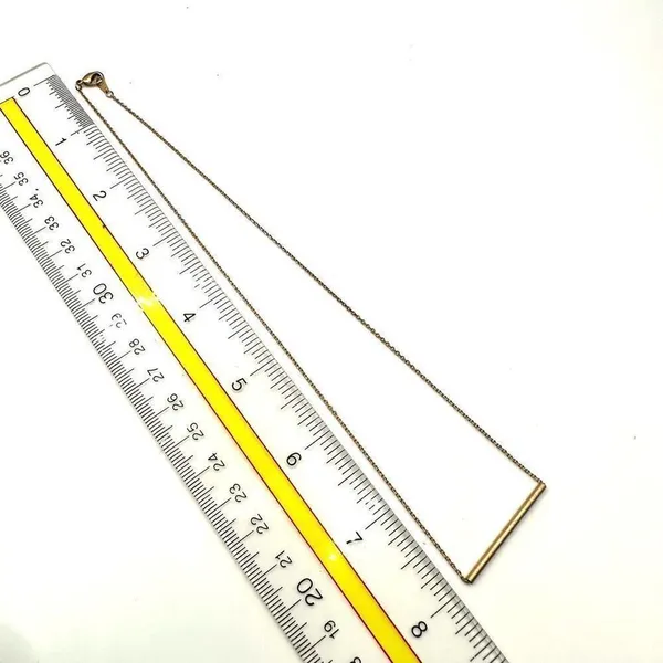 Gold tone bar pendant necklace - Image 8