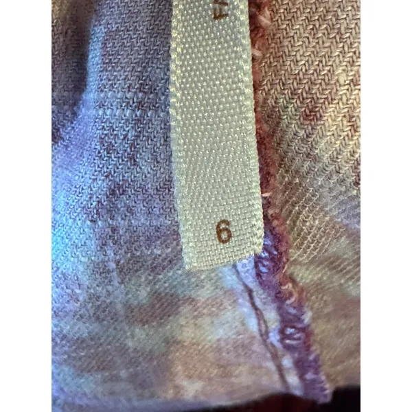Free People Shorts Women‎ 6 Wild Plum Tribal Linen Blend Boho Retro - Image 7