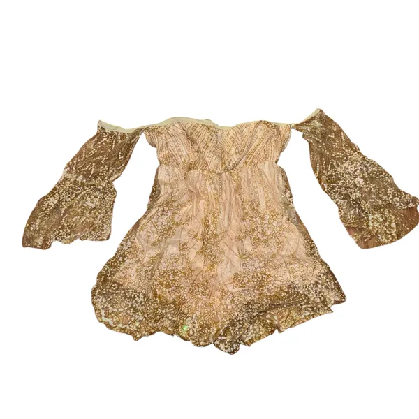 Gold glitter romper Size L - Image 2