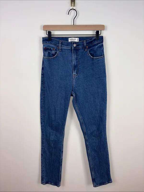 Abercrombie 90s Slim Straight Jeans Curve Love Women’s 28 6 High Rise Denim - Image 2