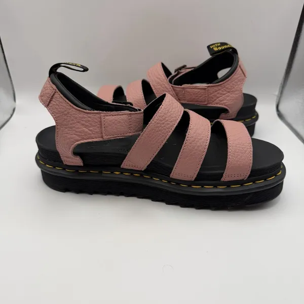 Dr. Martens Womens Sz 10 Blaire‎ Flatform Peach Pink Leather Sandals New - Image 5