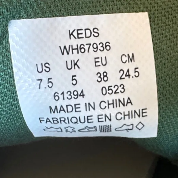 EUC KEDS X STAUD The Court Sneakers Cream and Green Women's Sz 7.5 Sold Out - Image 11