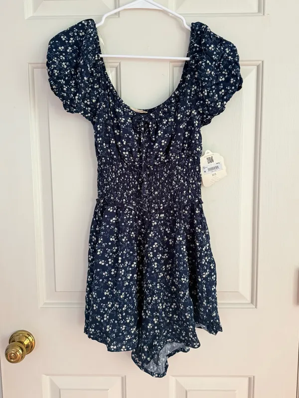 NWT Altar’d State Navy Floral Mini Dress - Image 2