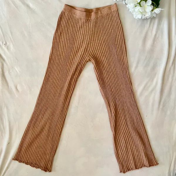 Boutique Tan Rib Knit Set - Image 3