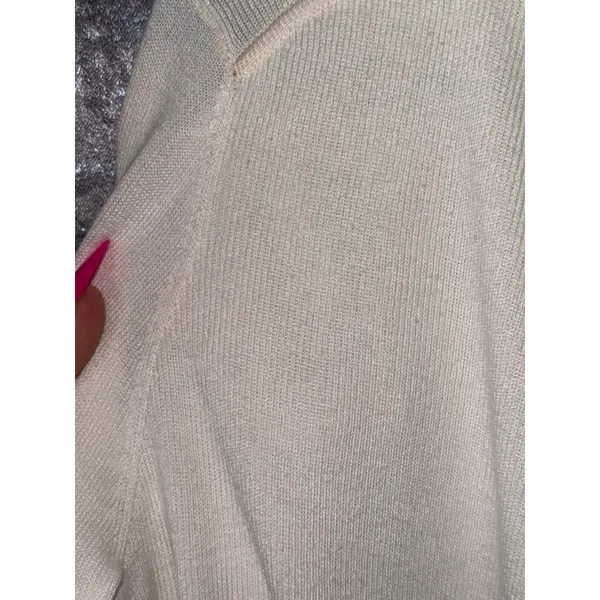 Lululemon Cashlux‎ Still At Ease Cream Open Tulip Back Long Sleeve Knit Sweater - Image 8