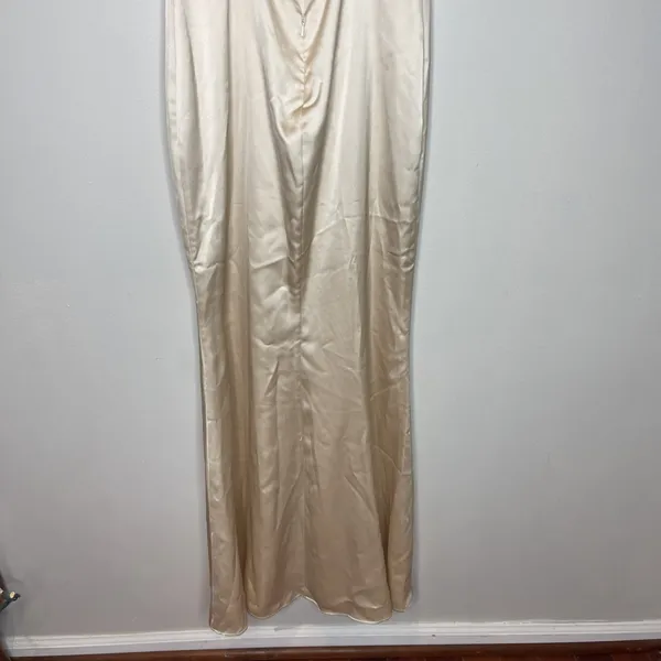 New Fame & Partners High Neck Mermaid Skirt‎ Golden Dress US 0 - Image 7
