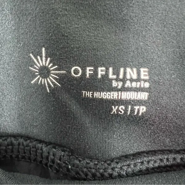 OFFLINE by Aerie The Hugger Solid Athletic Shorts Black Sporty Side Slit Size XS - Image 5