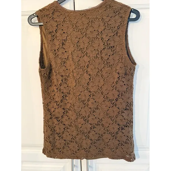 Willi Smith Brown Lace V - Image 2