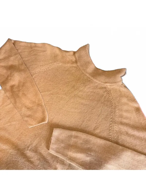 Studio Works Ultra Soft Women's S Camel Brown Half-Zip Sweater 100% Acrylic - Image 6