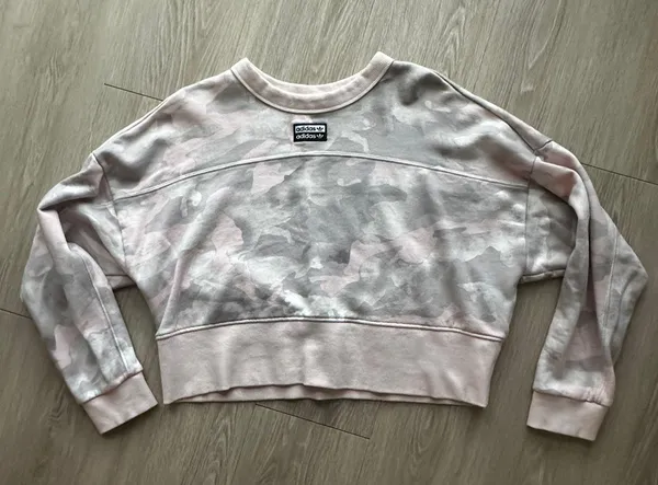 Adidas Pink Camo Crewneck Sweatshirt - Image 2