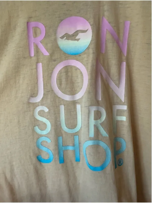 Ron Jon Surf Shop Lattice Back Graphic Logo Burnout Tank size medium - Image 3
