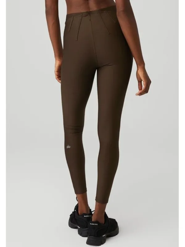 Alo Airlift High-Waist 7/8 Corset Leggings Espresso Hi-Rise Waisted Tights Pants - Image 6