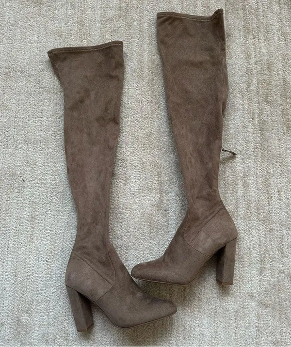 Steve Madden Emotions Suede Over the Knee Heel Boots - Image 2