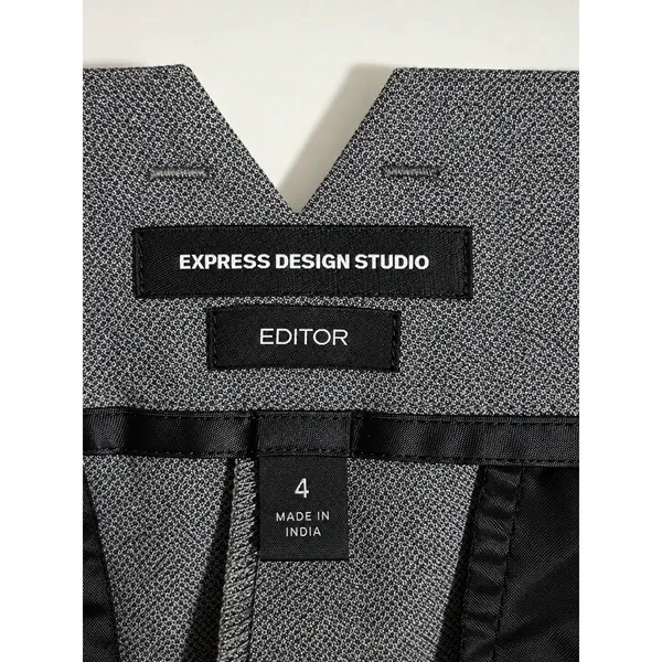 Express Design Studio Editor Gray Flare Dress Pants Trousers Size 4 - Image 4