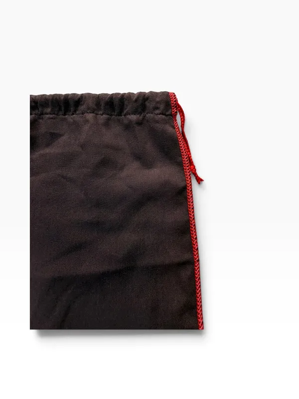 Coach Drawstring Dust Bag Brown Red Trim 16” x 13” Storage Cover - Image 3
