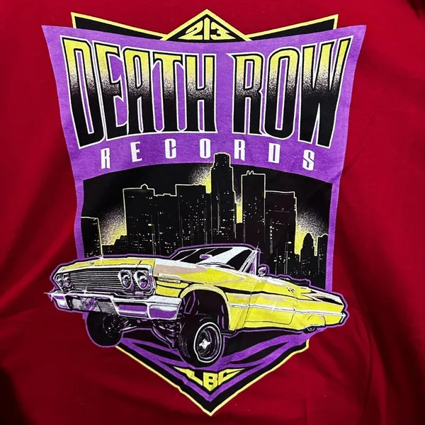 Death Row Records Hip Hop Tshirt size Red Tee 2X - Image 2
