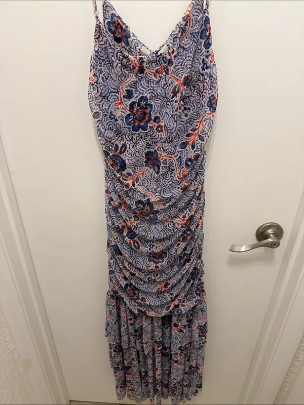 MISA LA Floral Print Ruched Midi Dress NWT - Image 5