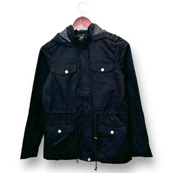 NEW A New Day Women's Black Anorak Jacket Size S Classic Minimalit Normcore - Image 2