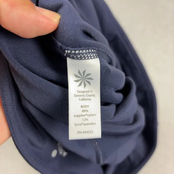 Athleta Leggings Womens L Blue Cropped Nylon Spandex Elastic Waist Yoga Gym - Image 10