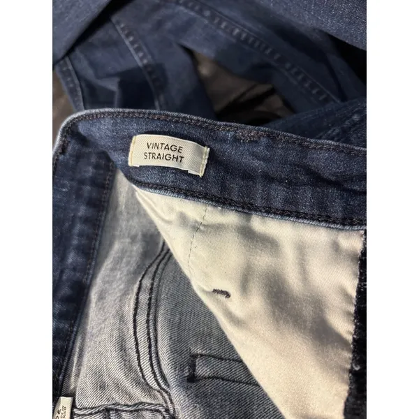J.Crew Vintage Straight High Rise Jeans Dark Wash Blue Denim Size 26 - Image 7