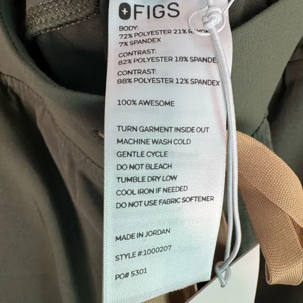 NWT Figs Green High Waisted Zamora Scrub Pants - Image 9