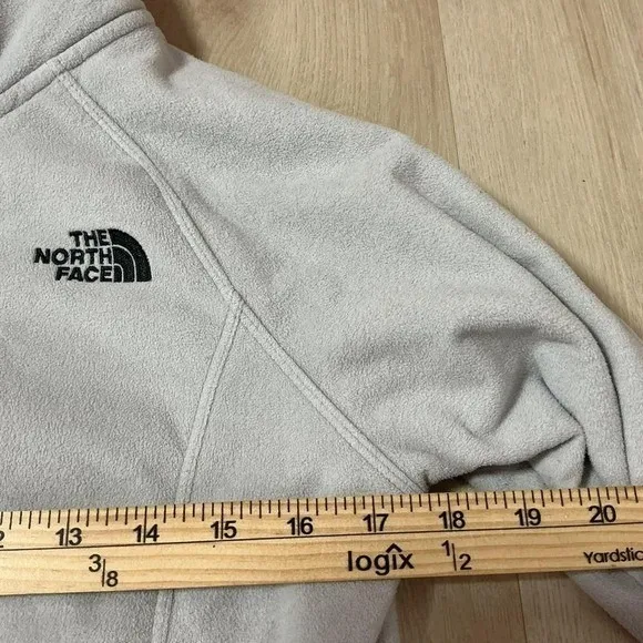 The North Face Osito Hybrid Full Zip Fleece Jacket Womens Small Gray Mock Neck - Image 2