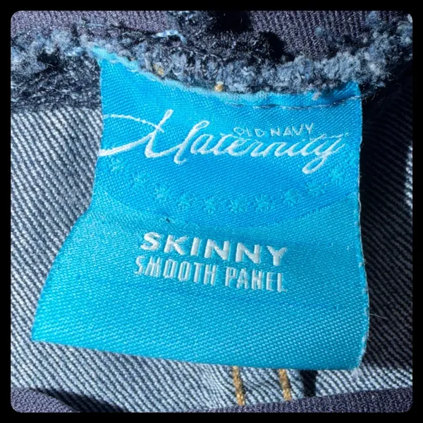 Old Navy Maternity Skinny Jeans‎ Women 10 Blue Smooth Panel Denim - Image 2