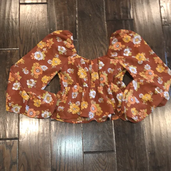 Hollister floral boho top size xxsmall - Image 6
