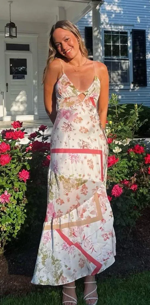 ZARA dress midi floral boho summer casual split satin wedding - Image 13